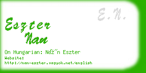 eszter nan business card